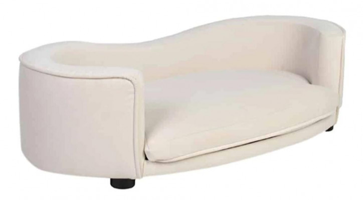 Grouss Hondsbett Wäiss Hond Polsterung Textil Hondssofamöbel Stoff Couchen Nei