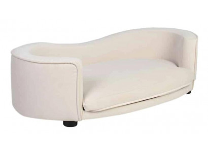 Grouss Hondsbett Wäiss Hond Polsterung Textil Hondssofamöbel Stoff Couchen Nei