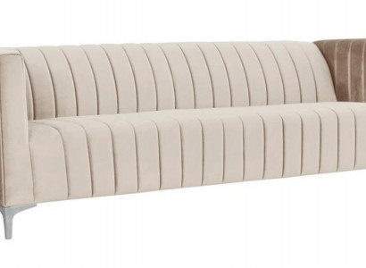 Beige Dräisëtzer Stoff Wunnzëmmer Design Couchen Polstersofa Sofas Textil Couch