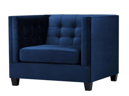 Bloë Chesterfield Sëtzmiwwel Wunnzëmmer Textilstoff Blo Kreativ Miwwelen Modern