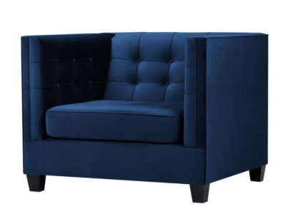 Bloë Chesterfield Sëtzmiwwel Wunnzëmmer Textilstoff Blo Kreativ Miwwelen Modern