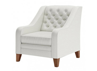 Fotell Textilstoff Wäiss Kreativ Miwwelen Nei Wunnzëmmer Modern Chesterfield