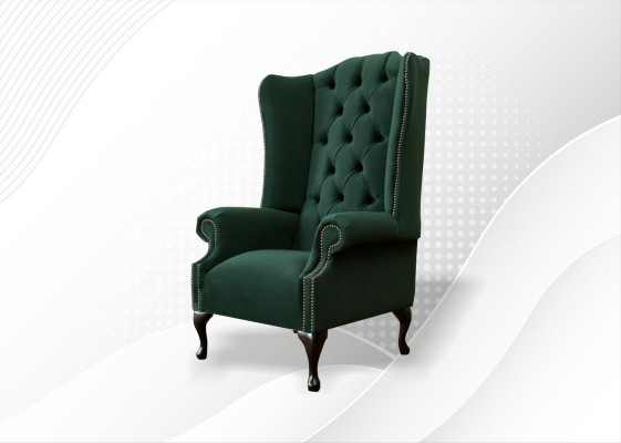 Oueresessel Fautteuil Samett Design Polster Canapé Chesterfield Textil Miwwelen jvmoebel ®