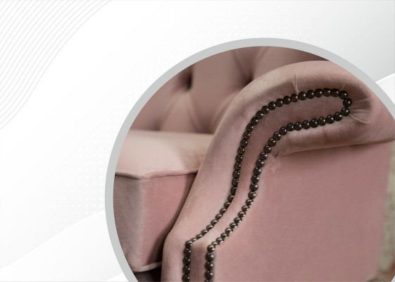 Luxus Design Miwwelen Iesszëmmer Still Wunnzëmmer Lounge Club Relax Canapé Rosa Nei