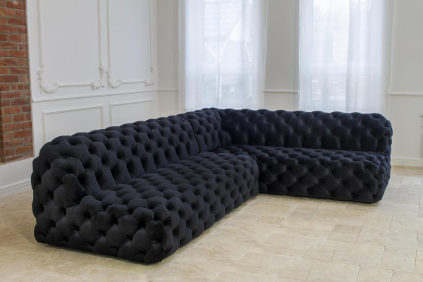 Canapé Ecksofa L Form Fautteuil Hocker Ecksofa Polsterei 2tlg. Nei Modern.