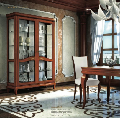 Vitrine Luxus Schauvitrine Vitrinen Glas Schaf Holz Regal Modern Schiefen Nei