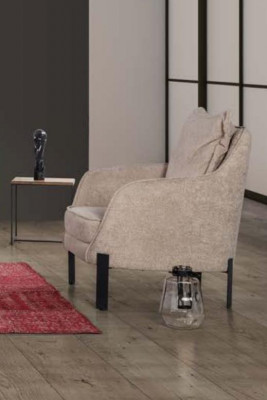 Sëtzfauteuil Eenzelstéck 1-Sëtzer Gepolsterte Sëtz Designer Textil Sëtz Stoff Modern nei