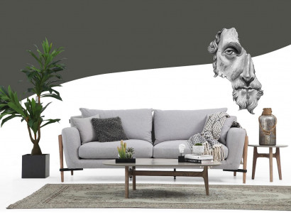 Zwee-Sëtz Sofa 2 Sëtzer Stoff Sofas Modern Design Wunnzëmmer Gro
