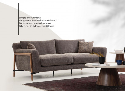 Zwee-Sëtz-Sofa 2 Sëtzer Stoff Sofas Modern Design Wunnzëmmer Gro