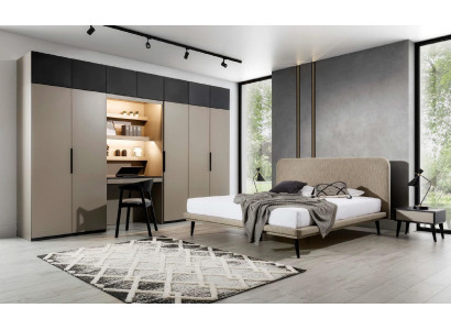 Kleederschaf Gro Elegantes Holz Schlofkummer Design Modern Miwwelen Luxus Nei