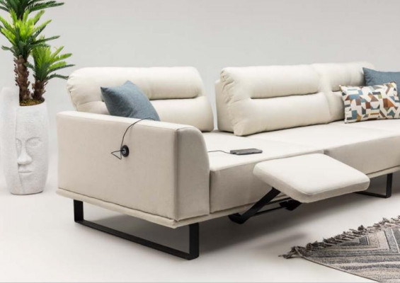 Sofagarnitur Ecksofa L Form Sessel Stoffsofa Polstersofa Beige Canapé