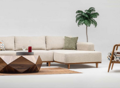 Komplett Ecksofa L Form Fotell Polstersofa Stoffssofa Beige Sofa Canapé