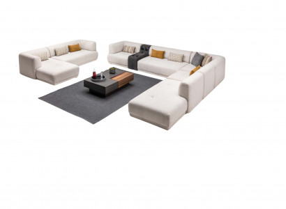 Eckgarnitur Wunnlandschaft Grouss Sofae L Form Polstersofa Couch Stoff