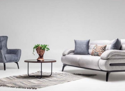 Designer Wunnzëmmer Sëtz Miwwelen Luxus Dräisëtzer Eensëtzer 2-Deeler Set