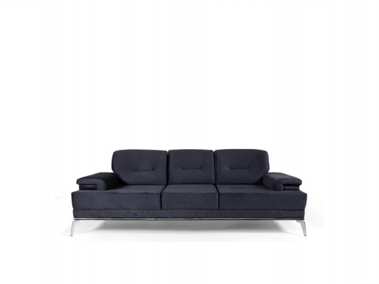 Dräisëtzer Canapé Stoffsofa Design Blo Canapé 3 Sëtzer Polstersofa
