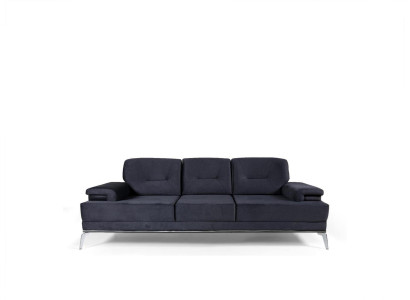 Dräisëtzer Canapé Stoffsofa Design Blo Canapé 3 Sëtzer Polstersofa