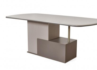 Iesszëmmerdësch Iessdësch Dësch Holztablett Holz Iesszëmmer Beige Modern