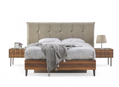 Modern Schlofkummer Polsteruergarnitur Designer Duebelbett Holz Konsolen