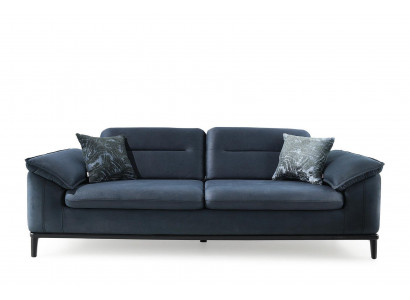 Blo Polstersofa Stilvollen Dräisëtzer Stoffssofa Edel 3-Sëtzer Couch