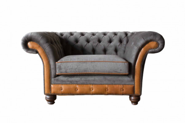 Chesterfield Design Sesselleff an Textil Polstersofaen Ohrensessel