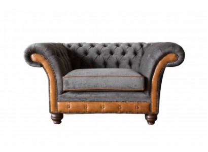 Chesterfield Design Sesselleff an Textil Polstersofaen Ohrensessel