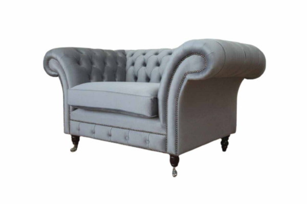 Chesterfield Fauteuil Textil Sofa Stëfter Canapéen Couchen Lounge Gro