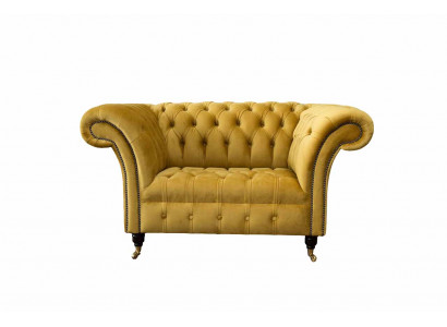 Chesterfield Giel Fauteuil Canapé Polster Luxus Textil Design Cannapeen Nei