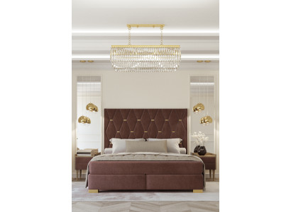 Grousst brong Edelstolbett Designer Duebelbetter Textilbetter 3-deelecht Set