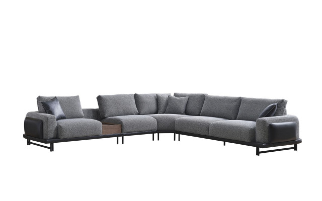 Gro L-Form Eckcanapé Polstersofa Modern Textil Luxus Wunnlandschaft