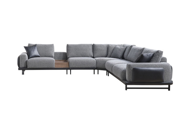 Gro L-Form Eckcanapé Polstersofa Modern Textil Luxus Wunnlandschaft