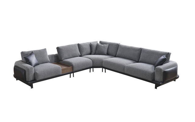Gro L-Form Eckcanapé Polstersofa Modern Textil Luxus Wunnlandschaft
