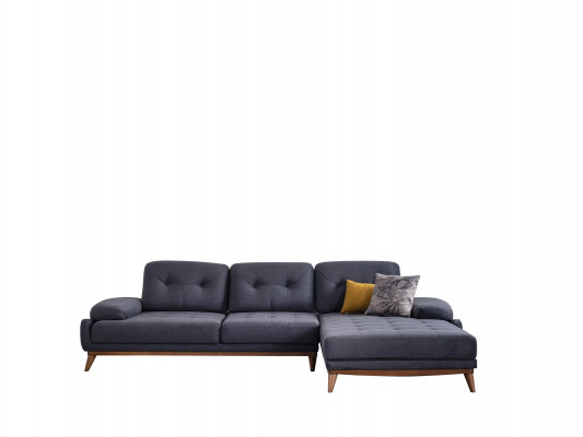 Blo Wäizëmmer Ecksofa L-Form Couch Stilvollt Sofa Designer Sëtzméiwer