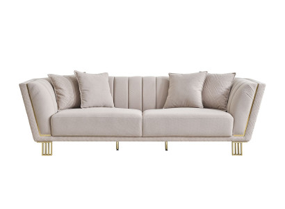 Wunnzëmmer Wäisse Canapé Designer 4-Sëtzer Polstersofas Designer Canapéen