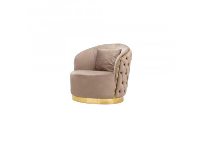 Wunnzëmmer Designer Beige Chesterfield Fauteuil Polster Miwwelen Luxus Design