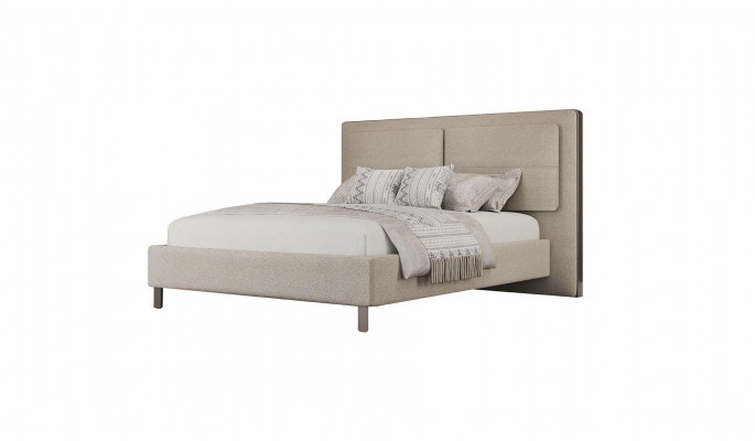 Komplett Schlofzëmmer Set Designer Bett Nuetsdëscher Schminktisch 7-deelech.