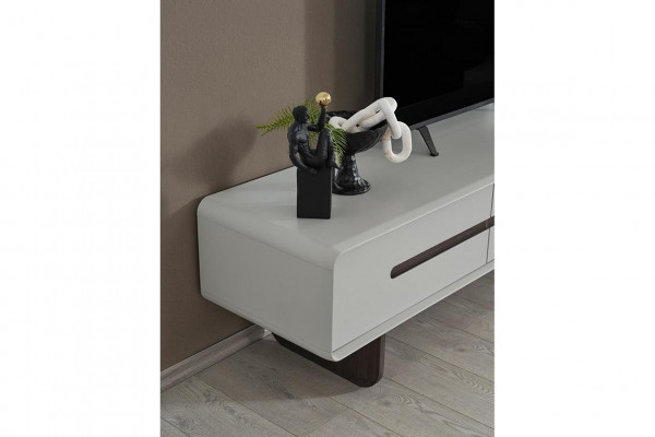 Wäisst niddrëgt Schief modern RTV 2-dieries Wunnzëmmer Sideboard Holzmiwwel
