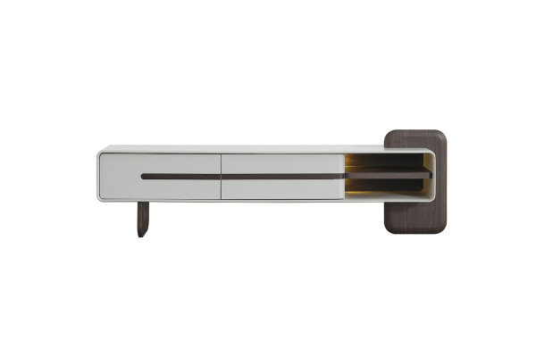 Wäisst niddrëgt Schief modern RTV 2-dieries Wunnzëmmer Sideboard Holzmiwwel