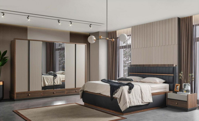 Zweefaarweg Schlofzëmmer Designer Garnitur Duebelbett Schaf Komoud.