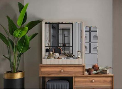 Brongen Optrëschpult Luxus Holz Friséierdësch Moderne Kosmetiksdësch
