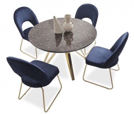 Iesszëmmer Blo 6x Still Holz Luxus Fauteuil Wunnzëmmer Miwwelen 6 Deeler. Nei.