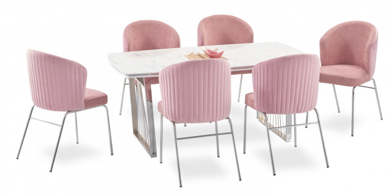 Iessgrupp Iessdësch 6x Still Moderne Dësch Luxus Miwwelen Iesszëmmer 7st.
