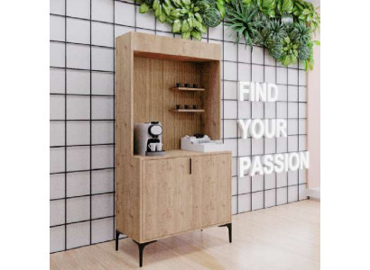 Iesszëmmer Schaff Sideboard Braun Faarf Modern Design Kaffis-Schaf