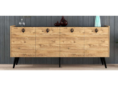 Wunnzëmmer Braun Sideboard Modern Design Rektangulär Form Regalen Luxus