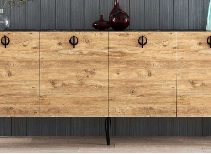 Wunnzëmmer Braun Sideboard Modern Design Rektangulär Form Regalen Luxus