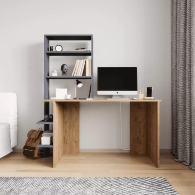 Schlofzëmmer Jugendzëmmer Schreifdësch Computerdësch Modern Design Braun Gro