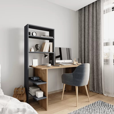 Schlofzëmmer Jugendzëmmer Schreifdësch Computerdësch Modern Design Braun Gro