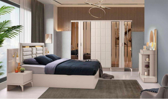 Schlofkummer Komplettausstattung 6 Deeler Beige Eenfaarweg Modern Design Stil
