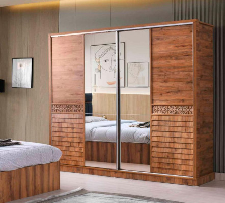 Kleederbëschel Eefaarweg Brong Recktanglech Modern Design Stil Schlofzëmmer