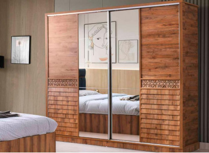 Kleederbëschel Eefaarweg Brong Recktanglech Modern Design Stil Schlofzëmmer