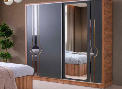 Kleederschaaf Griich Brong Zweefaarweg Modern Design Schlofkummer Rechteckeg